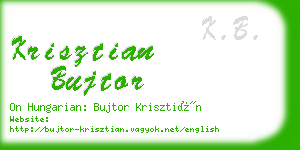 krisztian bujtor business card